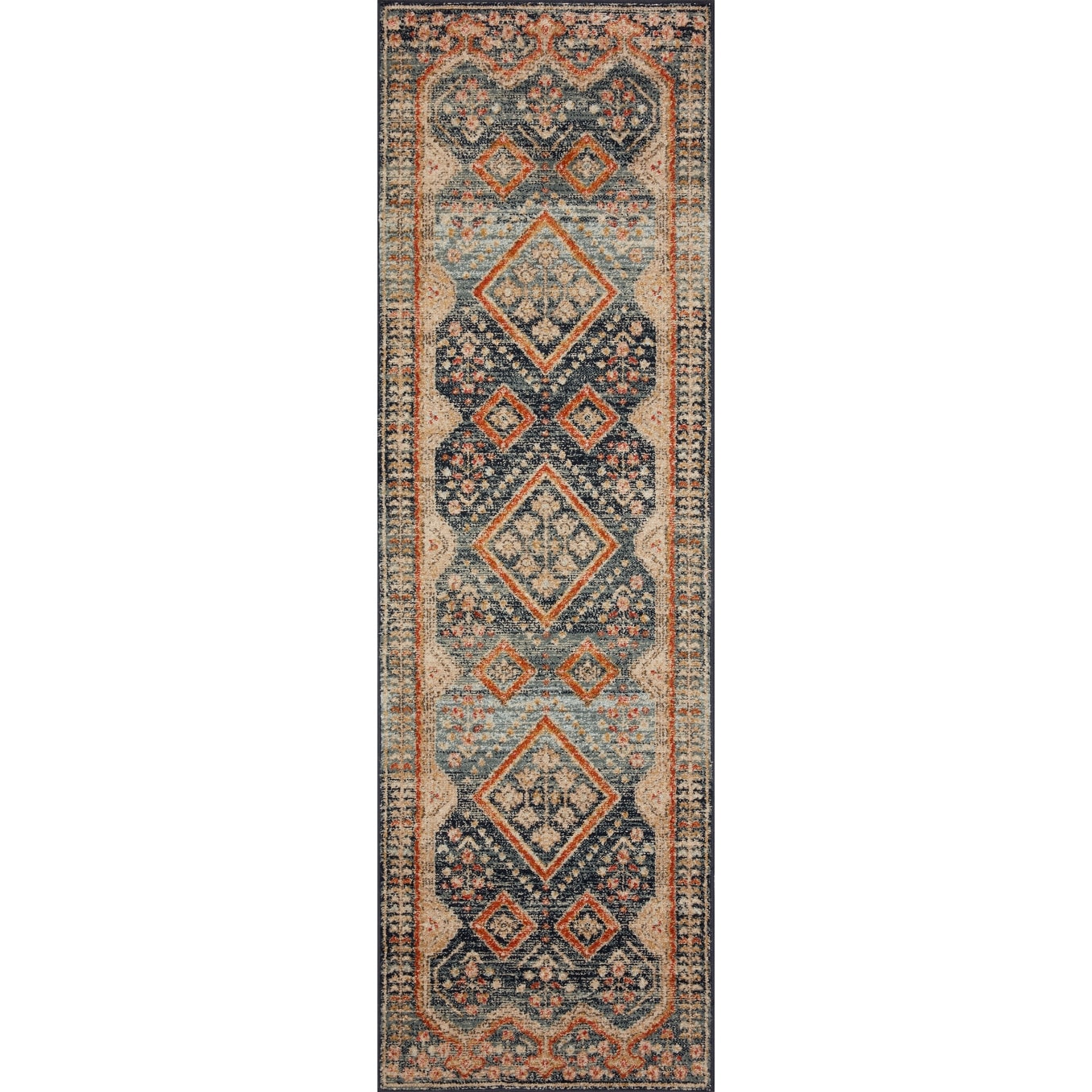Tapis Alexander Home Luxe Ornate Antiqued Distressed Area Carpet