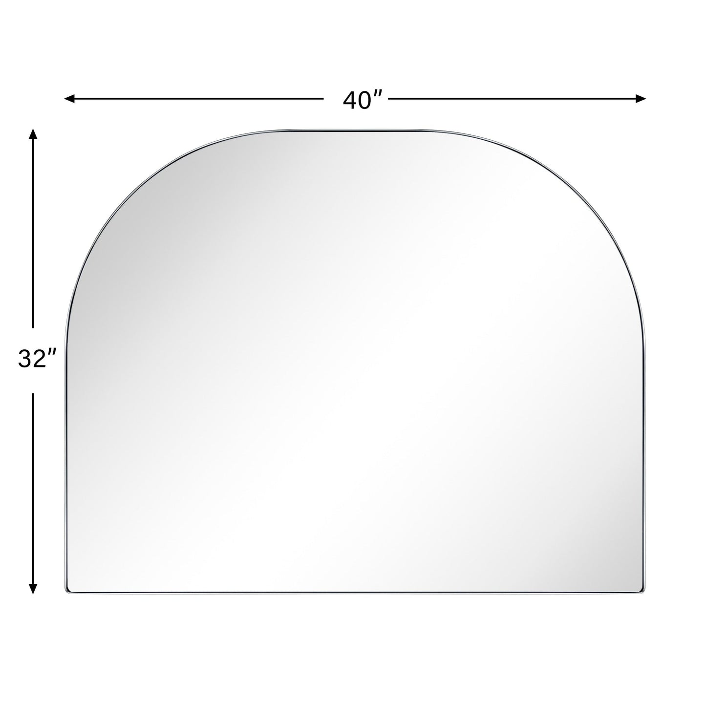 Miroir arqué grand format TEHOME Dezerae pour cheminée, 101,6 cm (L) x 81,3 cm (H)