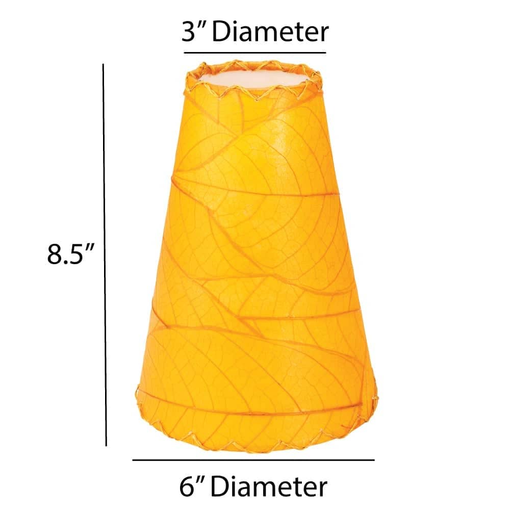 Lampe murale Eangee Gecko faite main, abat-jour feuilles de cacao, 40,6 x 17,8 x 61 cm