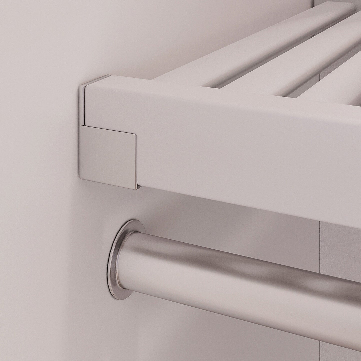 Système de placard John Louis Home en bois massif avec 3 tiroirs, blanc