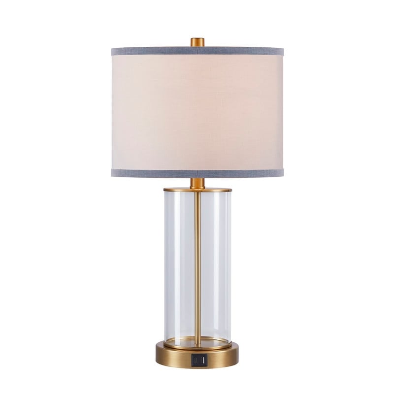 Lampe de table tactile KAWOTI 23,25 avec port USB et ampoules incluses