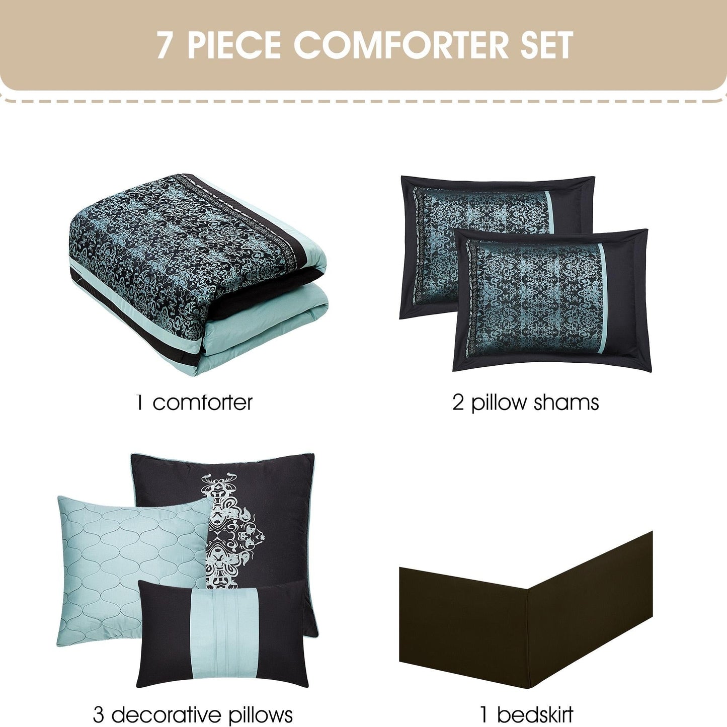 Ensemble de couette transitionnelle 7 pièces Nanshing Shelly