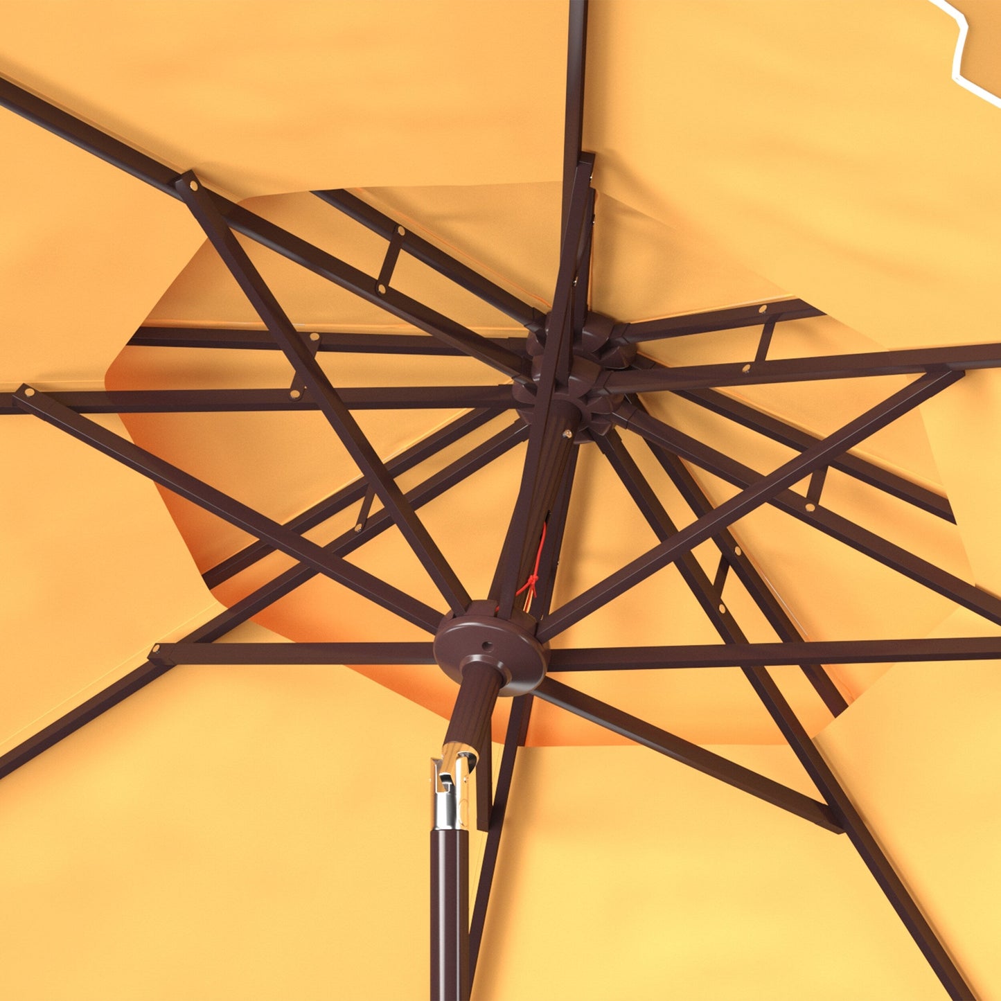 Parasol de marché double toit SAFAVIEH Outdoor Livia de 2,74 m (9 pi), base non incluse