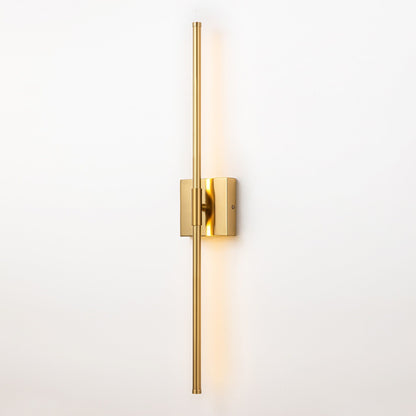 Applique murale LED linéaire moderne à 1 lumière, noire/dorée/nickel, à intensité variable, pour salle de bain.