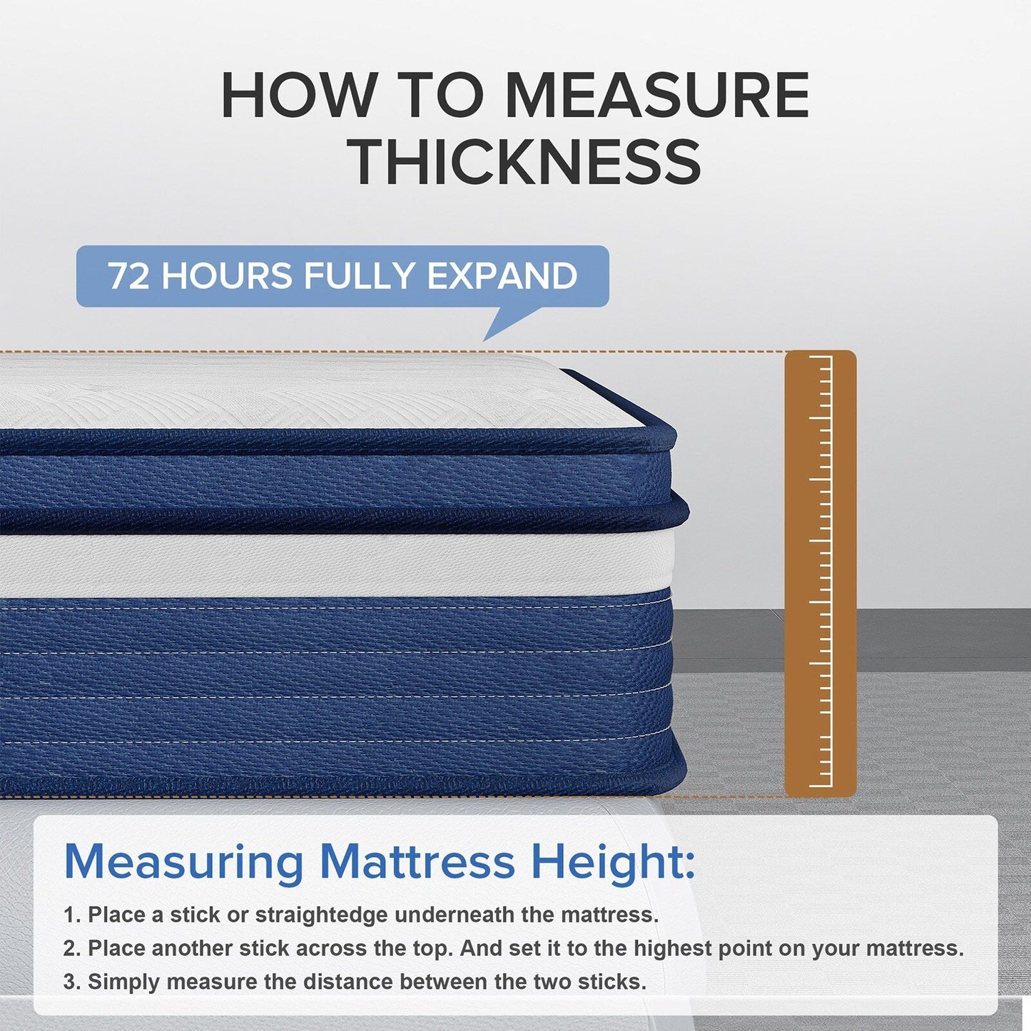 Matelas SweDrea à ressorts ensachés hybride de 25 cm (10 po) soulageant la pression et rafraîchissant, certifié CertiPUR-US, SGS et OEKO-TEX.