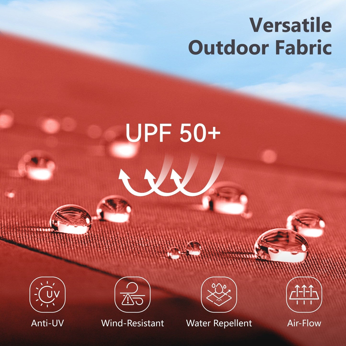 Parasol de terrasse MAISON ARTS de 3 m (10 pi) à 3 niveaux, à inclinaison automatique, double ventilation et éclairage LED