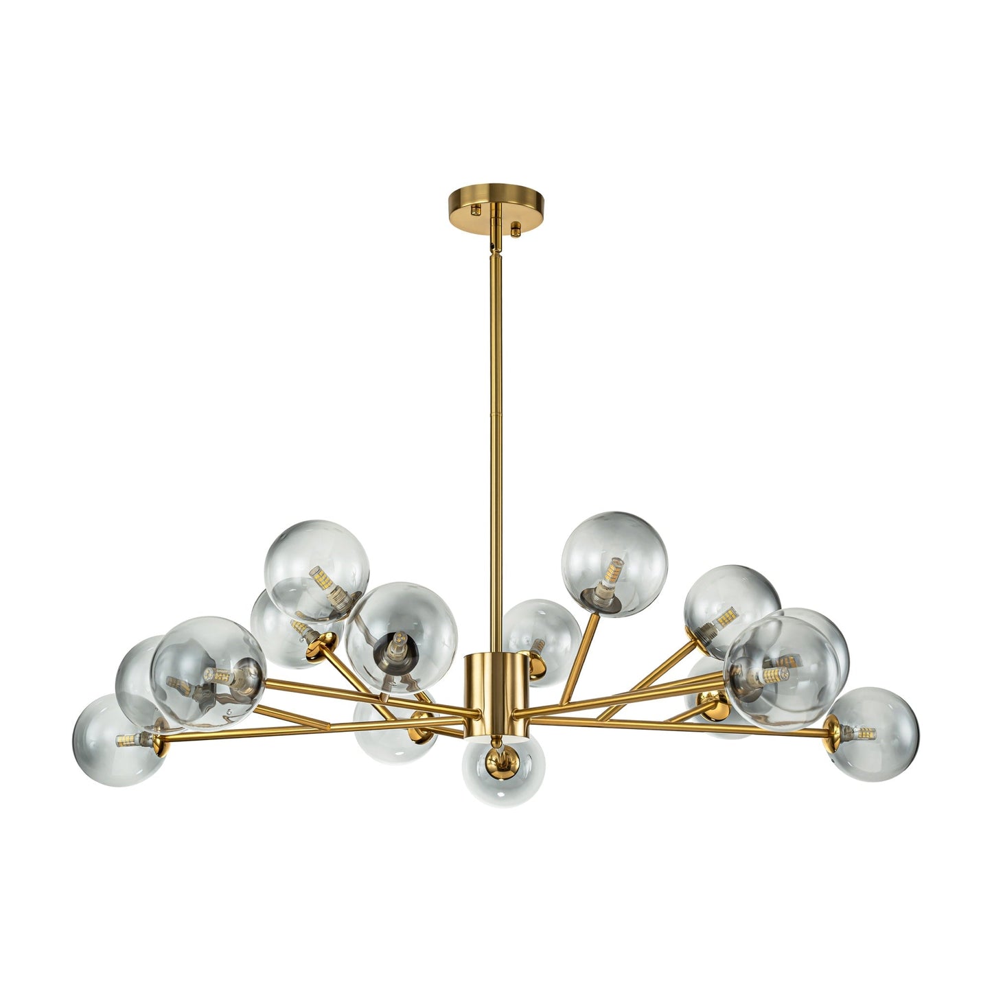 Lustre moderne Sputnik à bulles, grand format, noir ou doré, pour salle à manger