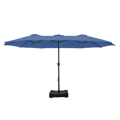 Parasol double face extra large de 4,57 m (15 pi) avec base incluse, MAISON ARTS