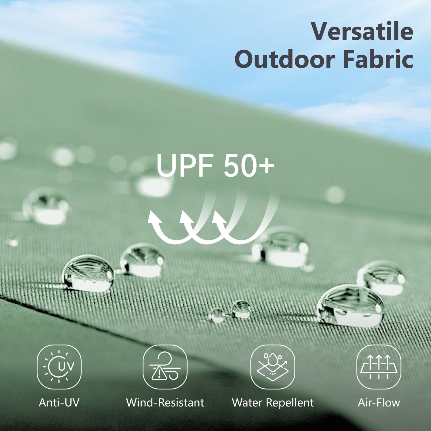 Parasol double face extra large de 4,57 m (15 pi) avec base incluse, MAISON ARTS