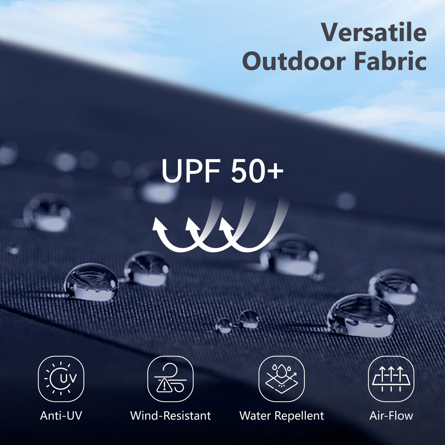 Parasol double face extra large de 4,57 m (15 pi) avec base incluse, MAISON ARTS