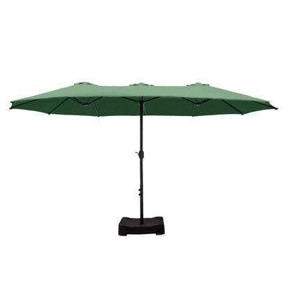Parasol double face extra large de 4,57 m (15 pi) avec base incluse, MAISON ARTS