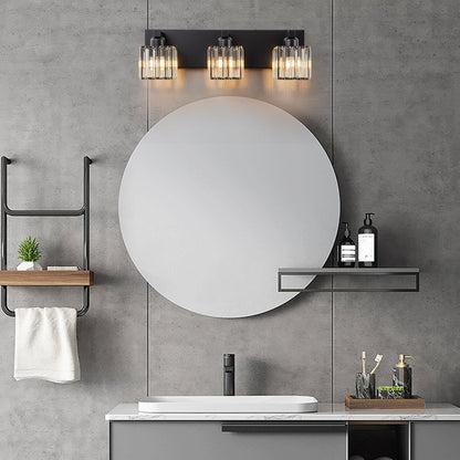 Applique murale de salle de bain à 2/3/4/5 lumières avec abat-jour en cristal