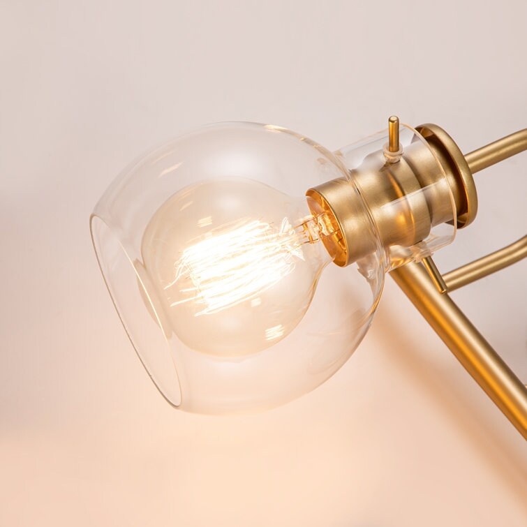 Applique murale de salle de bain à 2/3 lumières avec abat-jour en verre