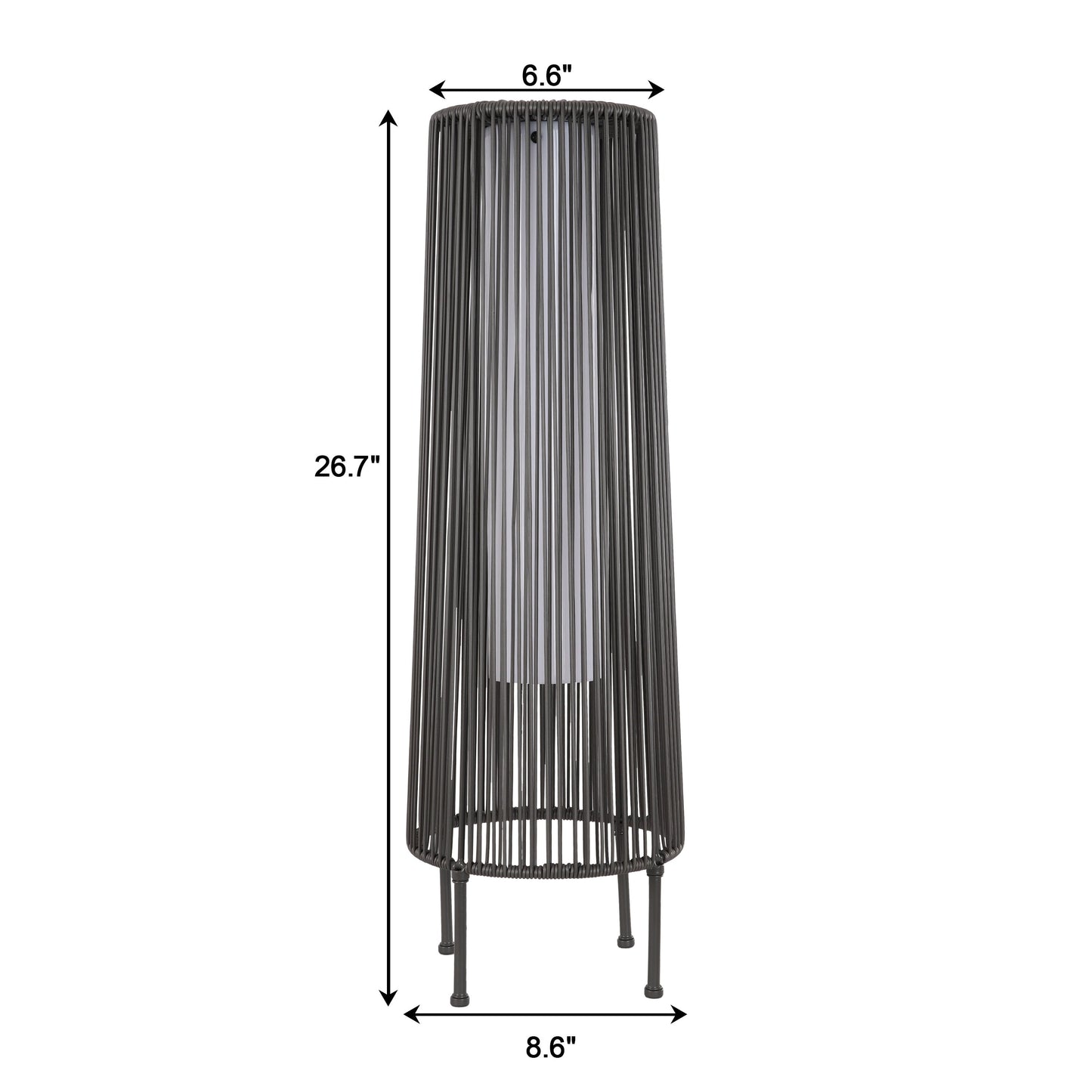 Lot de 2 lampadaires solaires d'extérieur