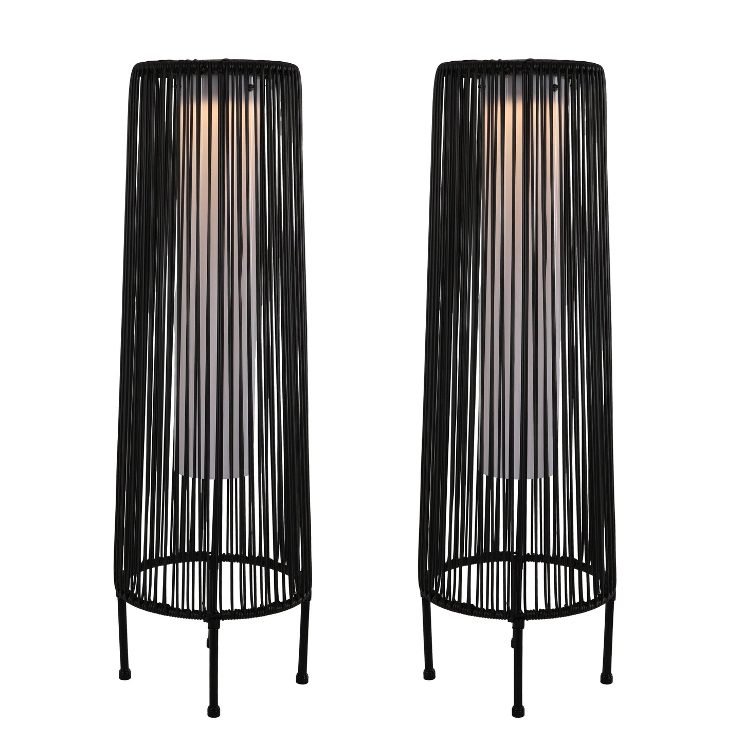 Lot de 2 lampadaires solaires d'extérieur