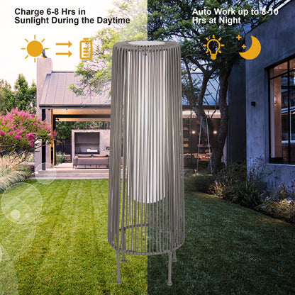 Lot de 2 lampadaires solaires d'extérieur