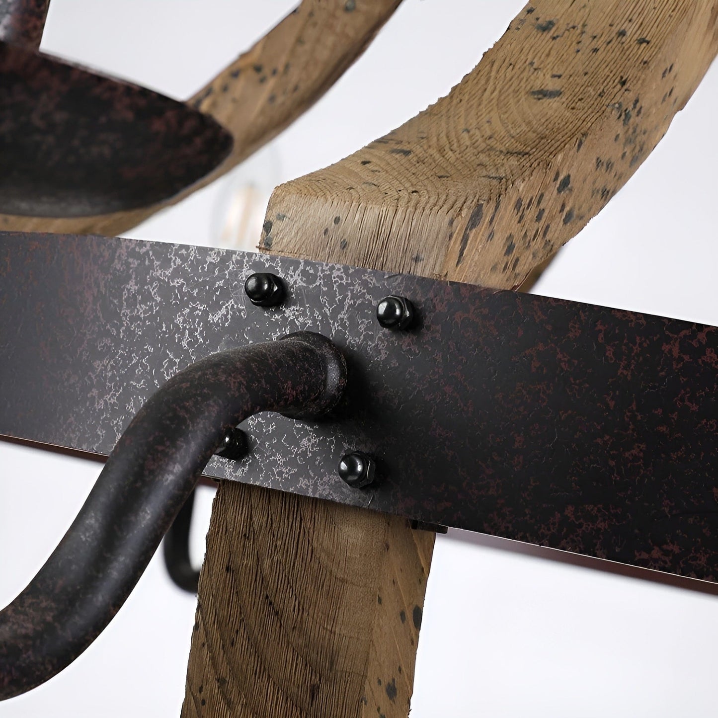 Lustre à 12 lumières de style campagnard français à deux niveaux en forme de tonneau à vin