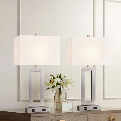 Ensemble de 22 lampes de table USB grises avec commande tactile