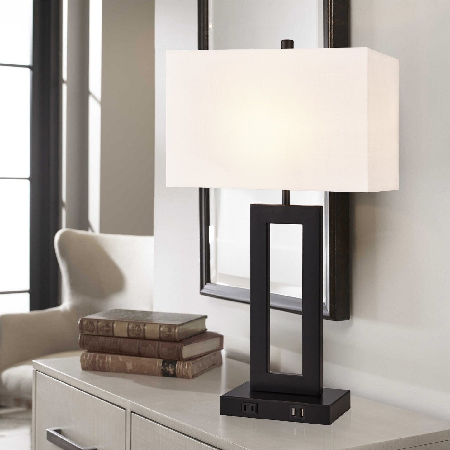 Ensemble de 22 lampes de table USB grises avec commande tactile