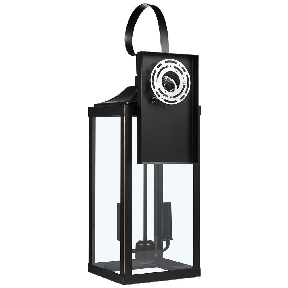 Applique murale extérieure bronze à 2 lumières, 25,7 cm de hauteur