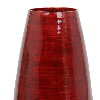 Vase cylindrique haut en bambou Uniquewise, élément décoratif pour les halls d'hôtel et les spas, idéal pour le salon ou le couloir.