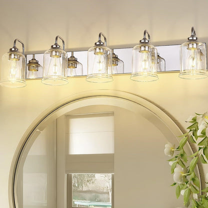 Appliques murales modernes à 3/4/5/6 lumières au-dessus du miroir pour salle de bain