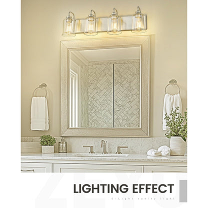 Appliques murales modernes à 3/4/5/6 lumières au-dessus du miroir pour salle de bain