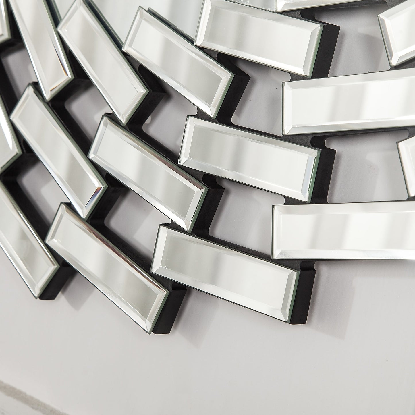 Miroir mural rond en forme de soleil