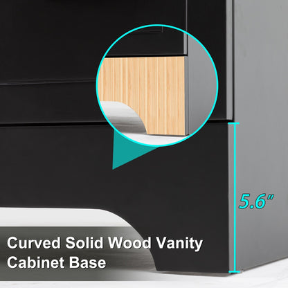 Ensemble meuble-lavabo Wavy Line 30/36/48 avec lavabo et robinet