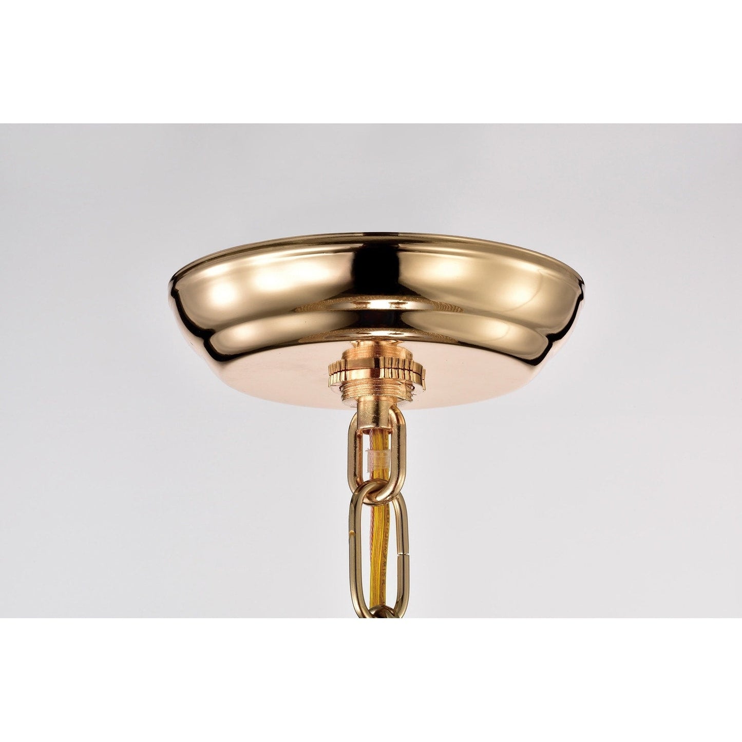 Lustre tambour rond à perles avec cristaux suspendus