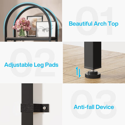 Étagère ouverte, étagères de rangement de style industriel avec structure métallique