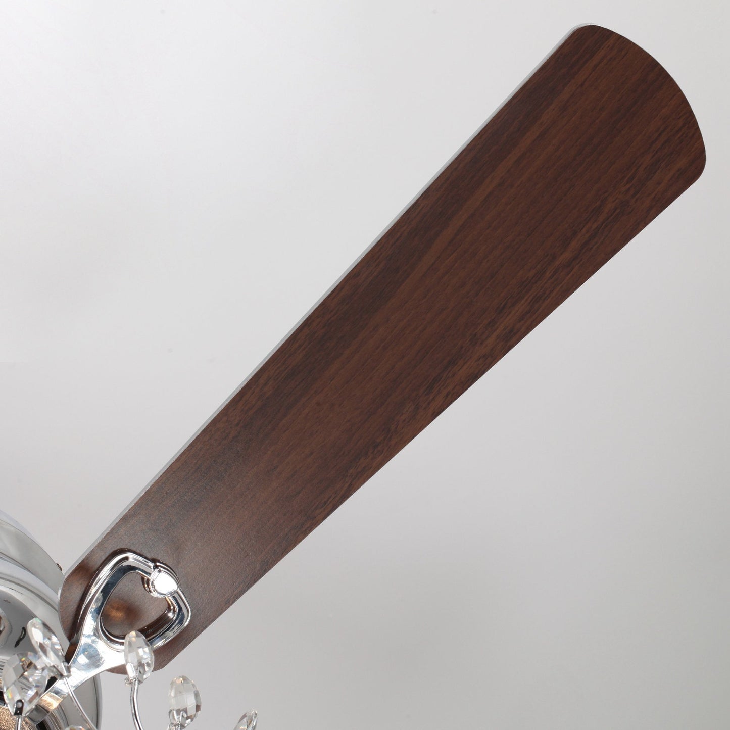 Ventilateur de plafond encastré moderne réversible à 5 pales en cristal avec télécommande