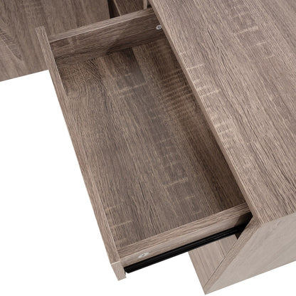 Commode de rangement en bois à 5 tiroirs avec roulettes - Meuble de rangement pour loisirs créatifs et maquillage pour dressing et chambre