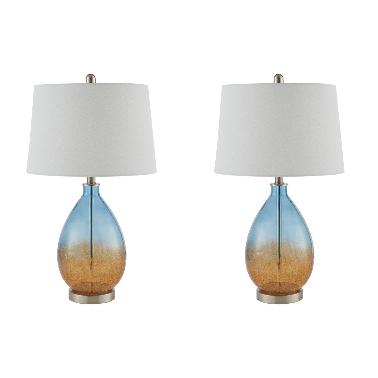 Lampe de table en verre Cortina Ombre de 510 Design, lot de 2