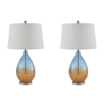 Lampe de table en verre Cortina Ombre de 510 Design, lot de 2