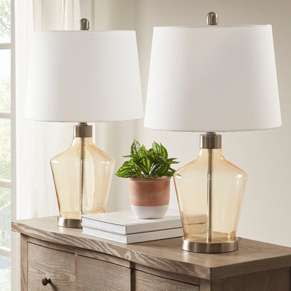 Lampe de table angulaire en verre 510 Design Harmony, lot de 2