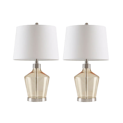 Lampe de table angulaire en verre 510 Design Harmony, lot de 2