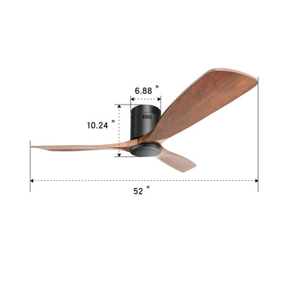 Ventilateur de plafond encastré Sofucor de 132 cm (52 ​​pouces) avec télécommande, moteur réversible et éclairage intégré en option.