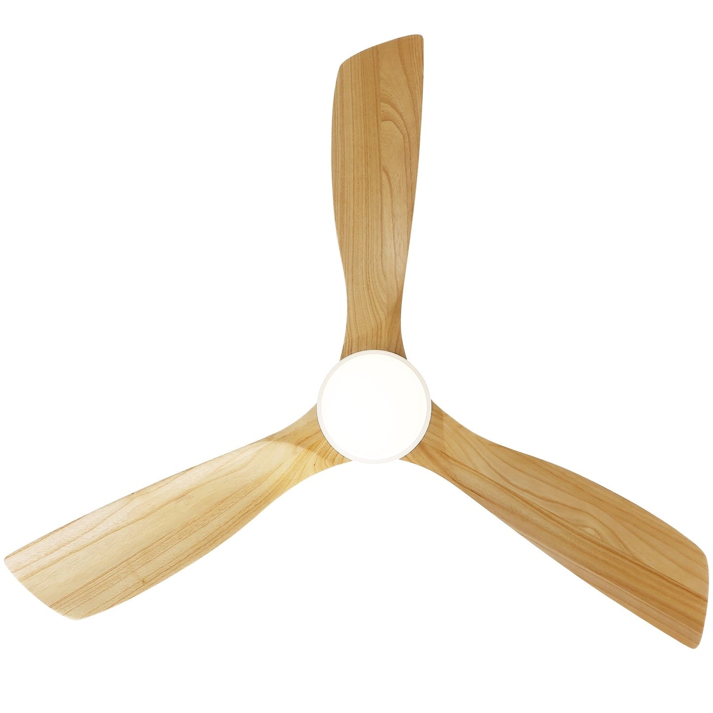 Ventilateur de plafond d'intérieur Sofucor 52 en bois avec éclairage intégré et télécommande (en option).