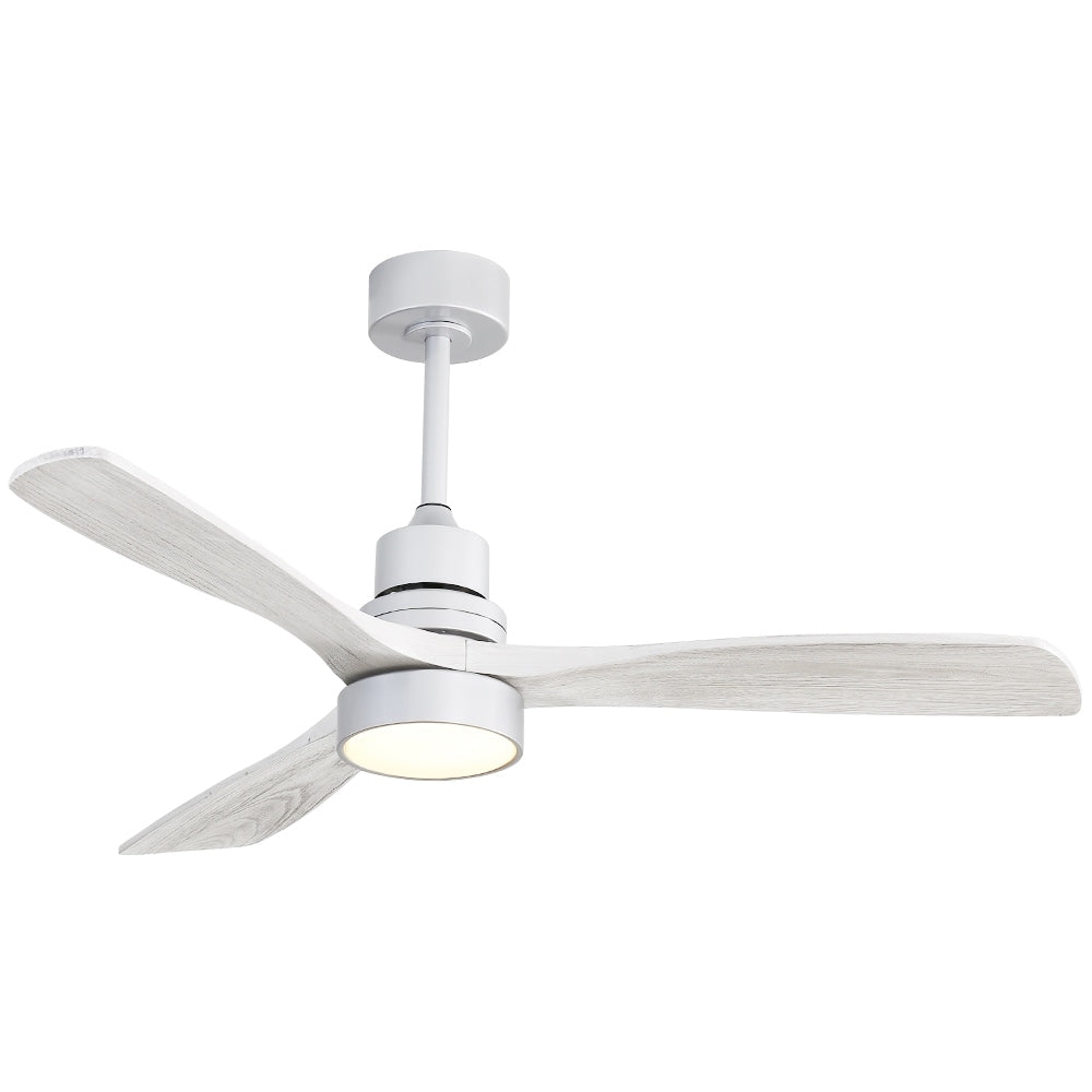 Ventilateur de plafond d'intérieur Sofucor 52 en bois avec éclairage intégré et télécommande (en option).
