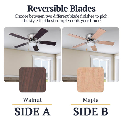 Ventilateur de plafond intérieur traditionnel Prominence Home Benton 52 avec éclairage LED et chaînettes