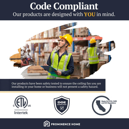Ventilateur de plafond intérieur traditionnel Prominence Home Benton 52 avec éclairage LED et chaînettes