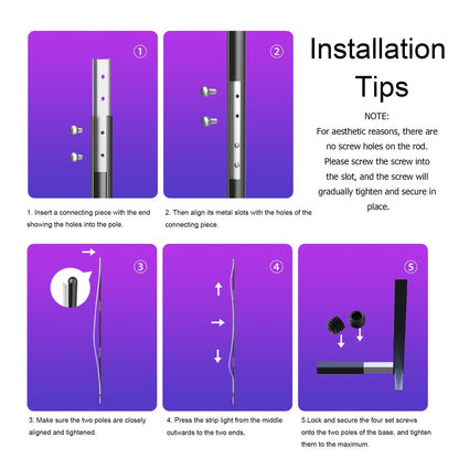 Lampadaire d'angle minimaliste LED en métal RGB 55