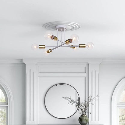 Plafonnier semi-encastré Sputnik moderne en métal léger de 60 cm (23,62 po)