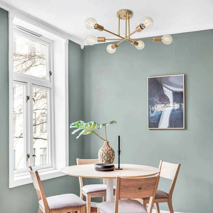 Plafonnier semi-encastré Sputnik moderne en métal léger de 60 cm (23,62 po)