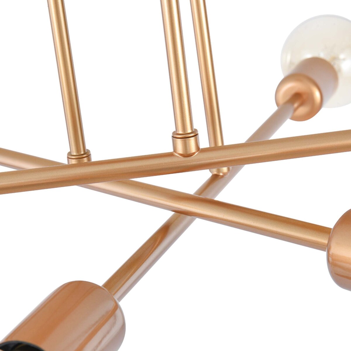 Plafonnier semi-encastré Sputnik moderne en métal léger de 60 cm (23,62 po)