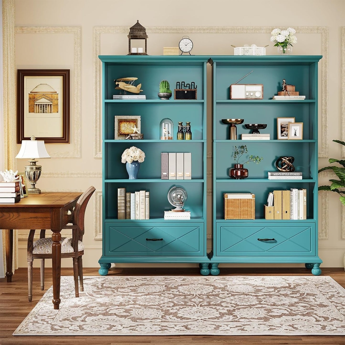 Bibliothèque à 6 étagères avec tiroir 71 pour salon