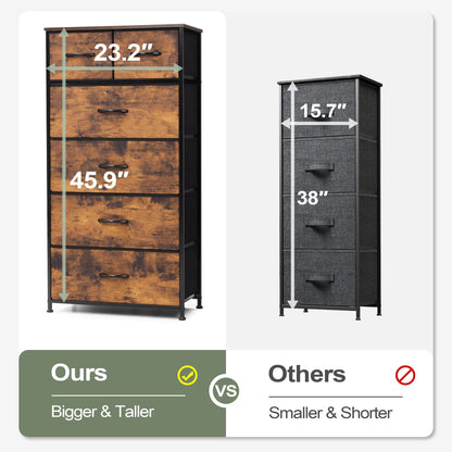 Commode verticale à 6 tiroirs de rangement par Crestlive Products