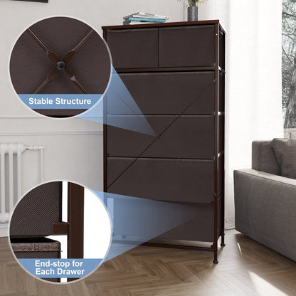 Commode verticale à 6 tiroirs de rangement par Crestlive Products