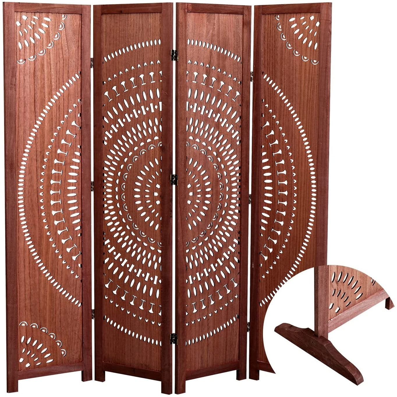 Cloison de séparation pliante en bois massif de 65 po de hauteur